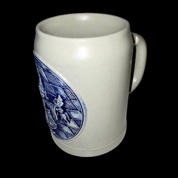 Vintage Gerz Embossed Cobalt Blue Stoneware Beer Stein Mug Germany - Picture 3 of 6